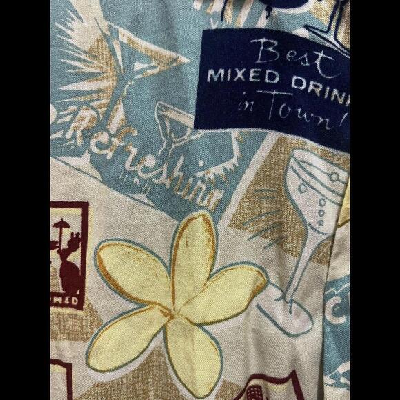 Munsingwear Shirt Mens Large‎ Tropical Print Button Down Short Sleeve Cocktail - Picture 4 of 5